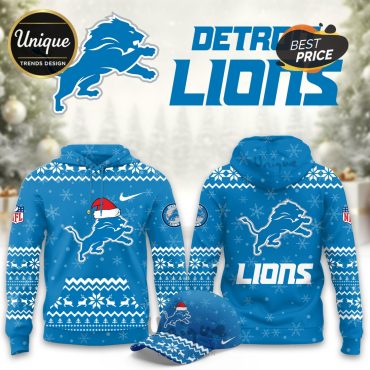 Detroit Lions Christmas Limited Hoodie And Cap Detroit Lions Christmas Limited Hoodie And Cap