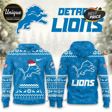 Detroit Lions Christmas Limited Hoodie And Cap