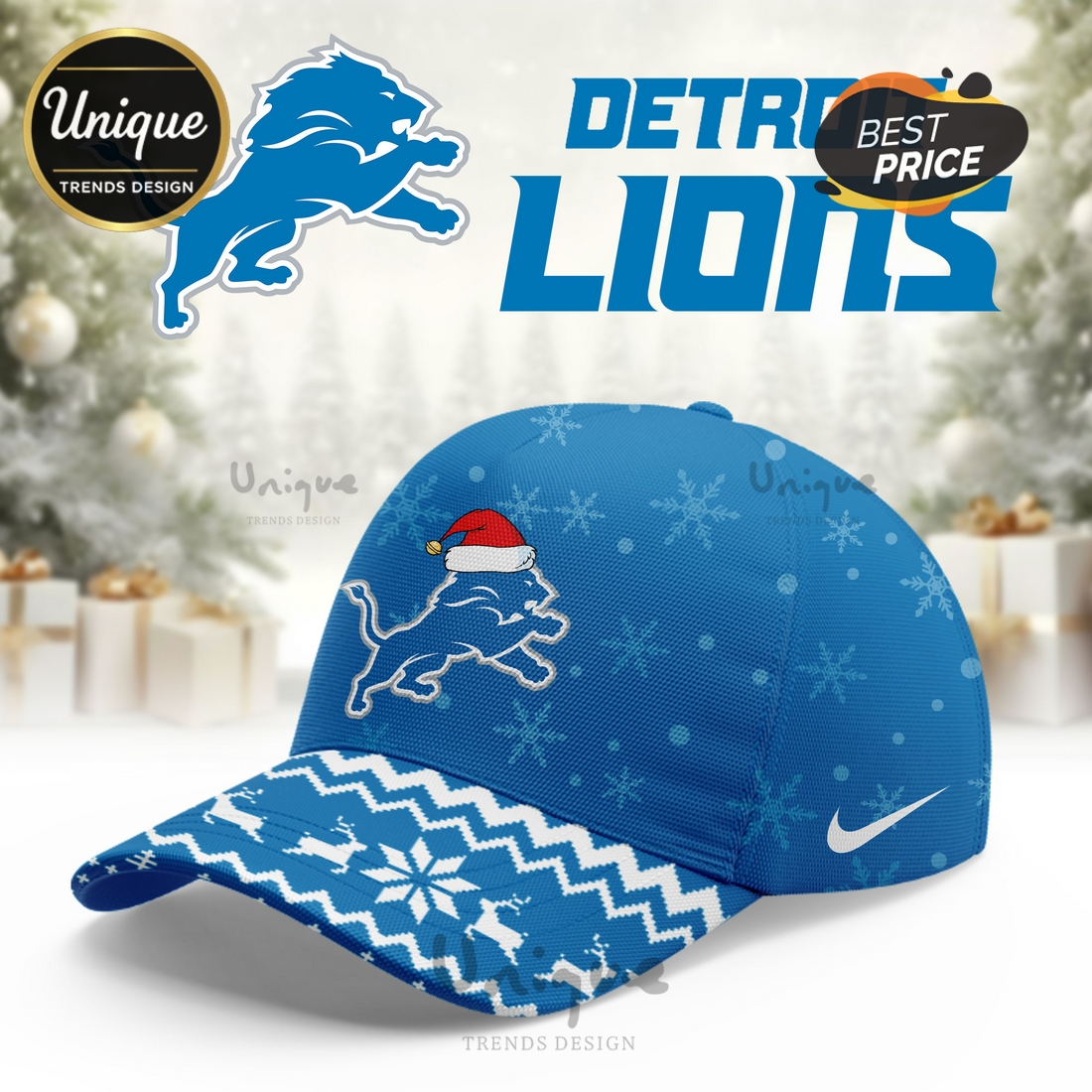 Detroit Lions Christmas Limited Hoodie And Cap Detroit Lions Christmas Limited Hoodie And Cap