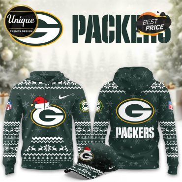 Green Bay Packers Christmas Limited Hoodie And Cap Green Bay Packers Christmas Limited Hoodie And Cap