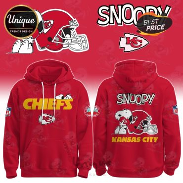 Kansas City Chiefs NFL x Snoopy Hoodie And Cap