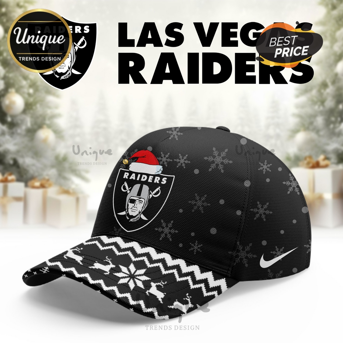 Las Vegas Raiders Christmas Limited Hoodie And Cap Las Vegas Raiders Christmas Limited Hoodie And Cap
