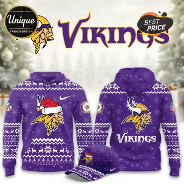 Minnesota Vikings Christmas Limited Hoodie And Cap
