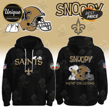 New Orleans Saints NFL x Snoopy Hoodie And Cap