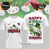 Arizona Cardinals Hello Kitty St. Patrick's Day 3D Shirt - Officially Licensed NFL apparel.