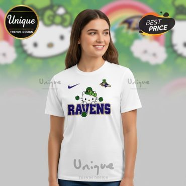 Baltimore Ravens Premium NFL Hello Kitty St. Pattrick’s Day 3D Shirt Baltimore Ravens Premium NFL Hello Kitty St. Pattrick’s Day 3D Shirt