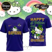Baltimore Ravens Hello Kitty St. Patrick's Day 3D Shirt