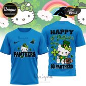 Carolina Panthers Hello Kitty St. Patrick's Day 3D Shirt
