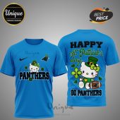 Carolina Panthers Hello Kitty St. Patrick's Day 3D Shirt