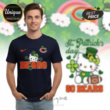 Chicago Bears Premium NFL Hello Kitty St. Pattrick’s Day 3D Shirt