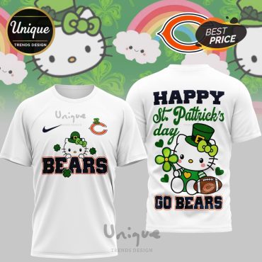 Chicago Bears Premium NFL Hello Kitty St. Pattrick’s Day 3D Shirt