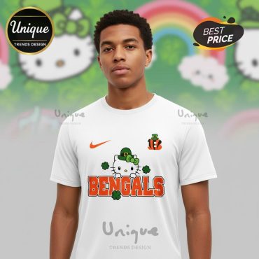 Cincinnati Bengals Premium NFL Hello Kitty St. Pattrick’s Day 3D Shirt