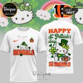 Cincinnati Bengals Hello Kitty St. Patrick's Day 3D Shirt