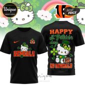 Cincinnati Bengals Hello Kitty St. Patrick's Day 3D Shirt