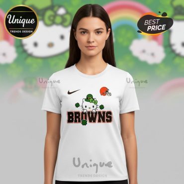 Cleveland Browns Premium NFL Hello Kitty St. Pattrick’s Day 3D Shirt