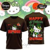 Cleveland Browns Hello Kitty St. Patrick's Day 3D Shirt