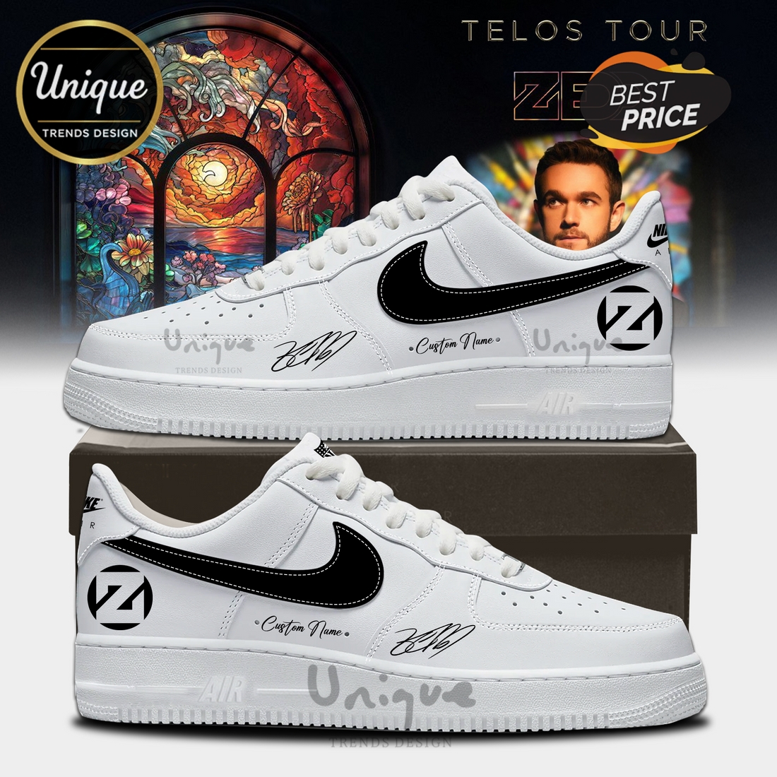 Custom Name Zedd Telos World Tour Nike Air Force 1 Custom Name Zedd Telos World Tour Nike Air Force 1