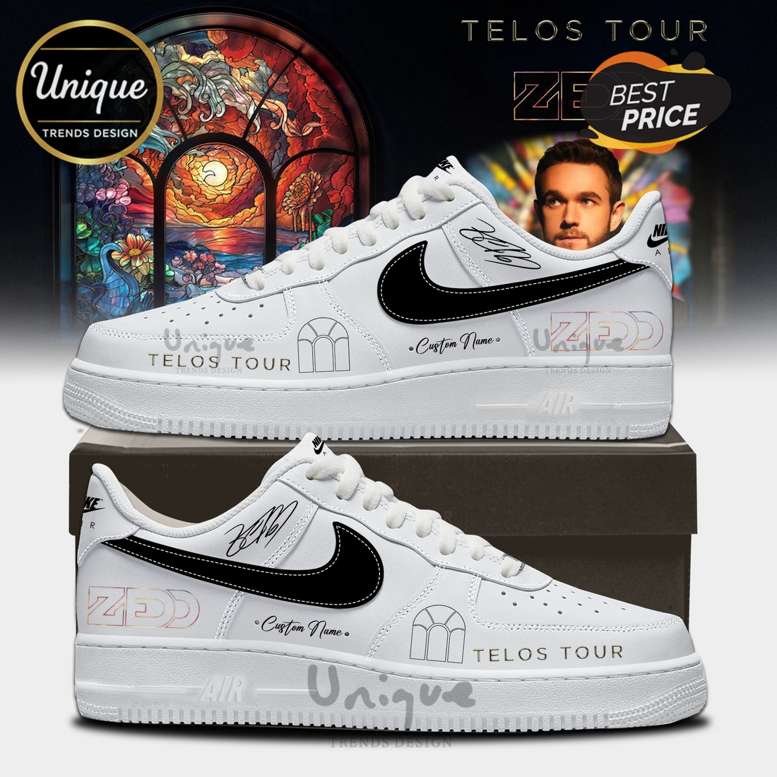 Custom Zedd Telos World Tour Signatures Air Force 1 Custom Zedd Telos World Tour Signatures Air Force 1
