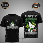 Dallas Cowboys Hello Kitty St. Patrick's Day 3D Shirt