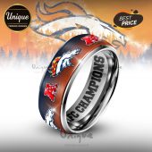 Denver Broncos Super Bowl LXI Ring - Premium Silver Tungsten NFL Fan Jewelry