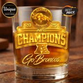 Denver Broncos Super Bowl LXI Whiskey Glass - Celebrate the 2026 NFL Championship!