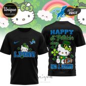 Detroit Lions Hello Kitty St. Patrick's Day 3D Shirt