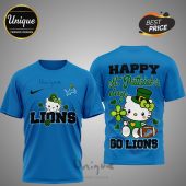 Detroit Lions Hello Kitty St. Patrick's Day 3D Shirt