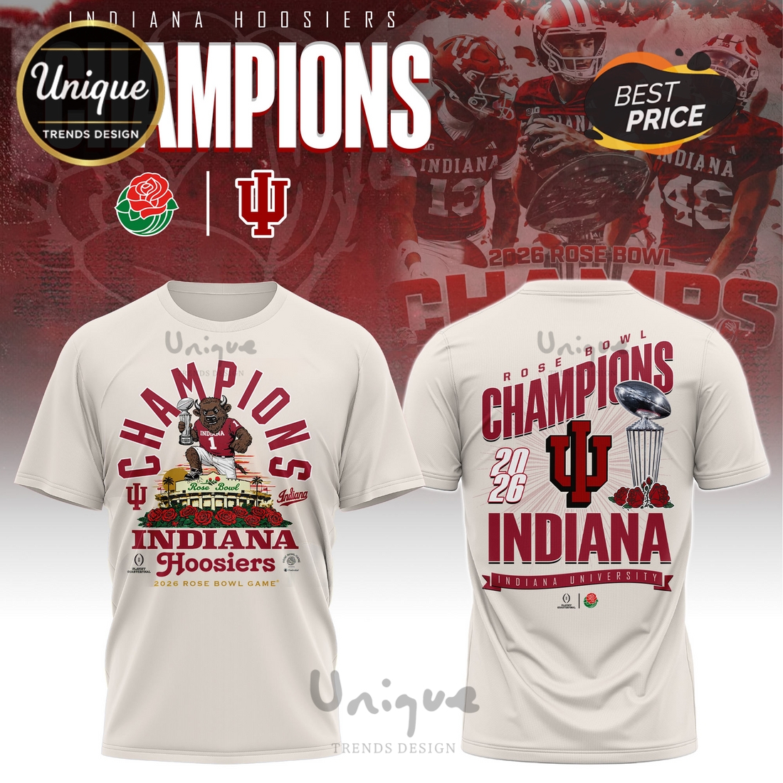 Indiana Hoosiers 2026 Sugar Bowl Champions Hoodie Indiana Hoosiers 2026 Sugar Bowl Champions Hoodie