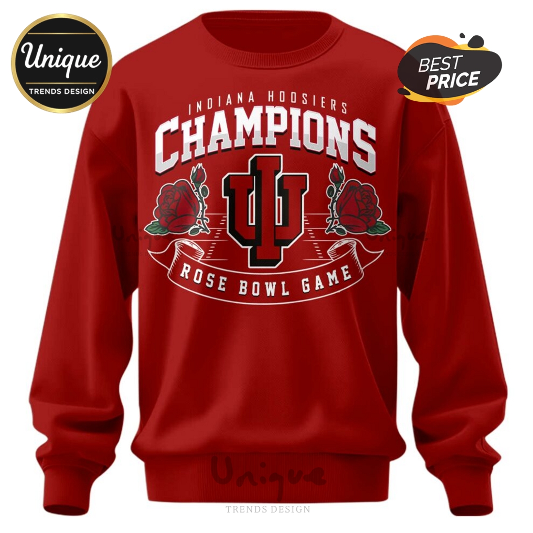 Indiana Hoosiers NCAA Sugar Bowl Champions Red Hoodie Indiana Hoosiers NCAA Sugar Bowl Champions Red Hoodie