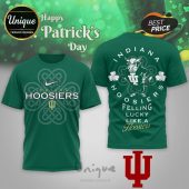 Indiana Hoosiers St. Patrick's Day shirt featuring team logo and lucky design.