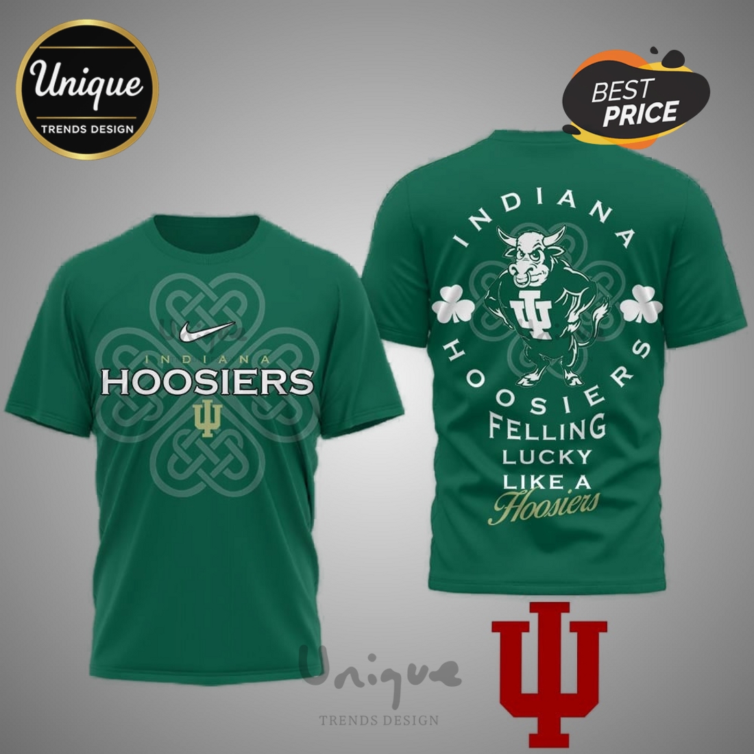 Indiana Hoosiers Premium NCAA Lucky St. Patricks Day Shirt Indiana Hoosiers Premium NCAA Lucky St. Patricks Day Shirt