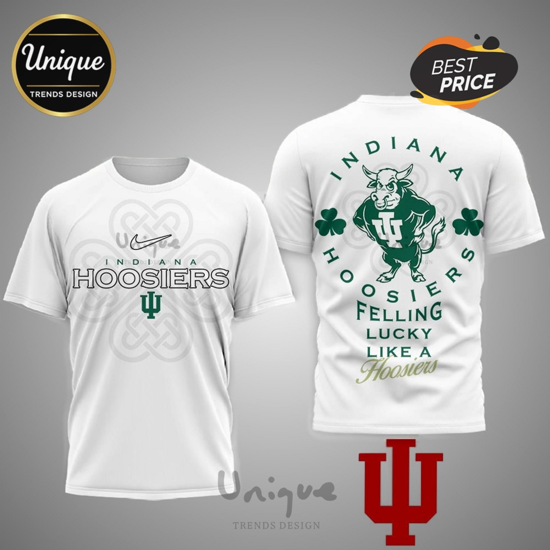 Indiana Hoosiers Premium NCAA Lucky St. Patricks Day Shirt Indiana Hoosiers Premium NCAA Lucky St. Patricks Day Shirt