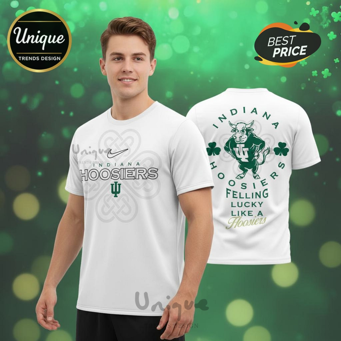 Indiana Hoosiers Premium NCAA Lucky St. Patricks Day Shirt Indiana Hoosiers Premium NCAA Lucky St. Patricks Day Shirt