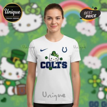 Indianapolis Colts Premium NFL Hello Kitty St. Pattrick’s Day 3D Shirt