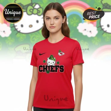Kansas City Chiefs Premium NFL Hello Kitty St. Pattrick’s Day 3D Shirt