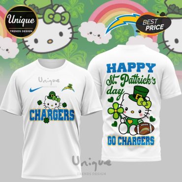 Los Angeles Chargers Premium NFL Hello Kitty St. Pattrick’s Day 3D Shirt