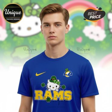 Los Angeles Rams Premium NFL Hello Kitty St. Pattrick’s Day 3D Shirt