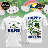 Los Angeles Rams Hello Kitty St. Patrick's Day 3D Shirt - Officially Licensed NFL Apparel