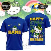 Los Angeles Rams Hello Kitty St. Patrick's Day 3D Shirt