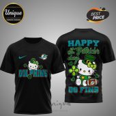 Miami Dolphins Hello Kitty St. Patrick's Day 3D Shirt
