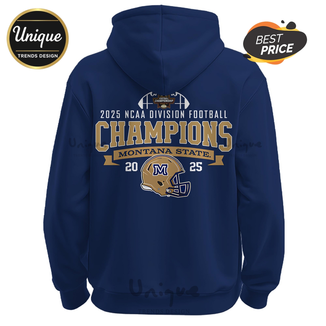 Montana State AFC North Division Champions Navy Hoodie Montana State AFC North Division Champions Navy Hoodie