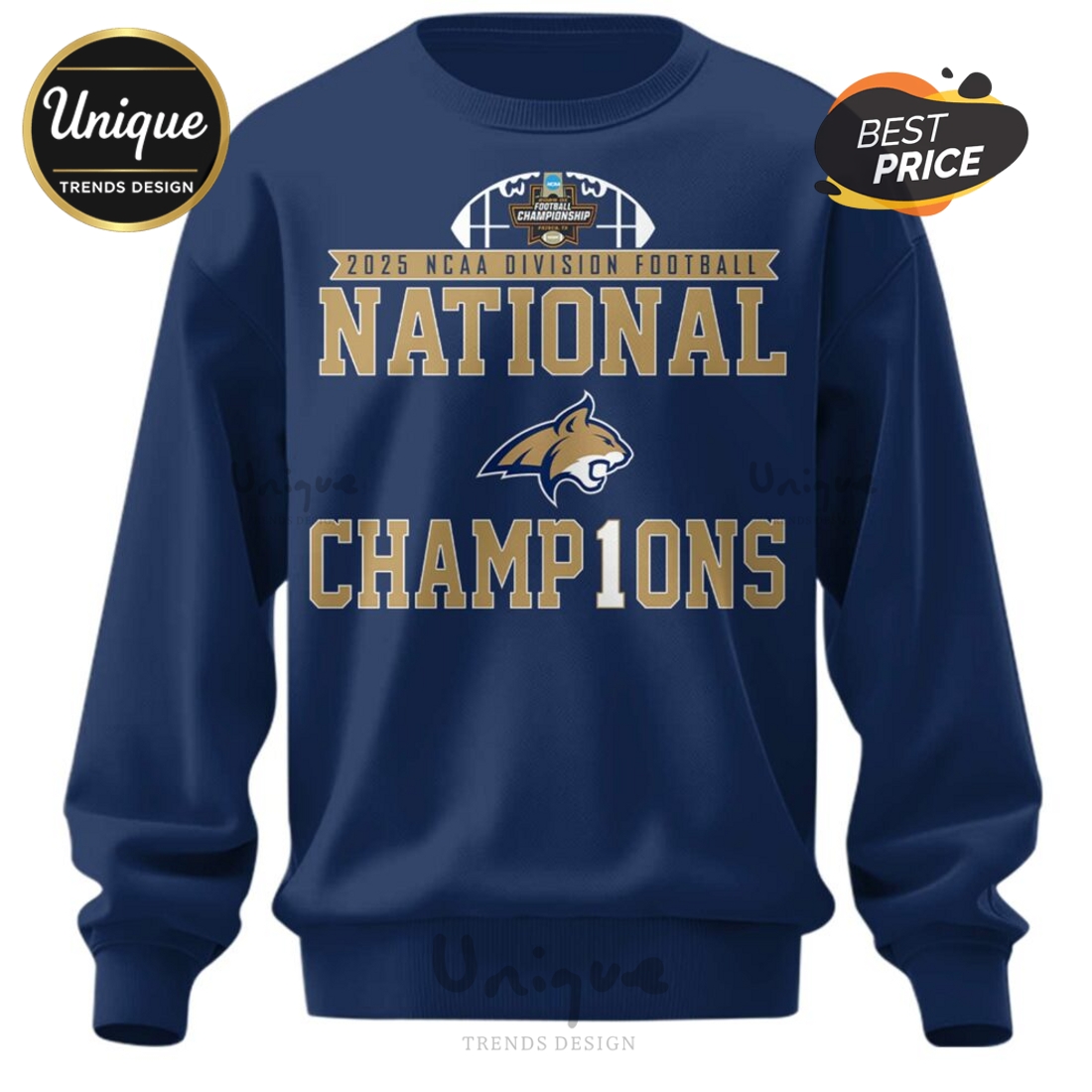 Montana State AFC North Division Champions Navy Hoodie Montana State AFC North Division Champions Navy Hoodie