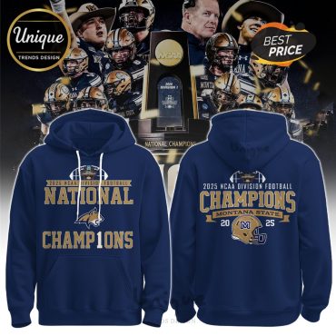Montana State AFC North Division Champions Navy Hoodie, Cap