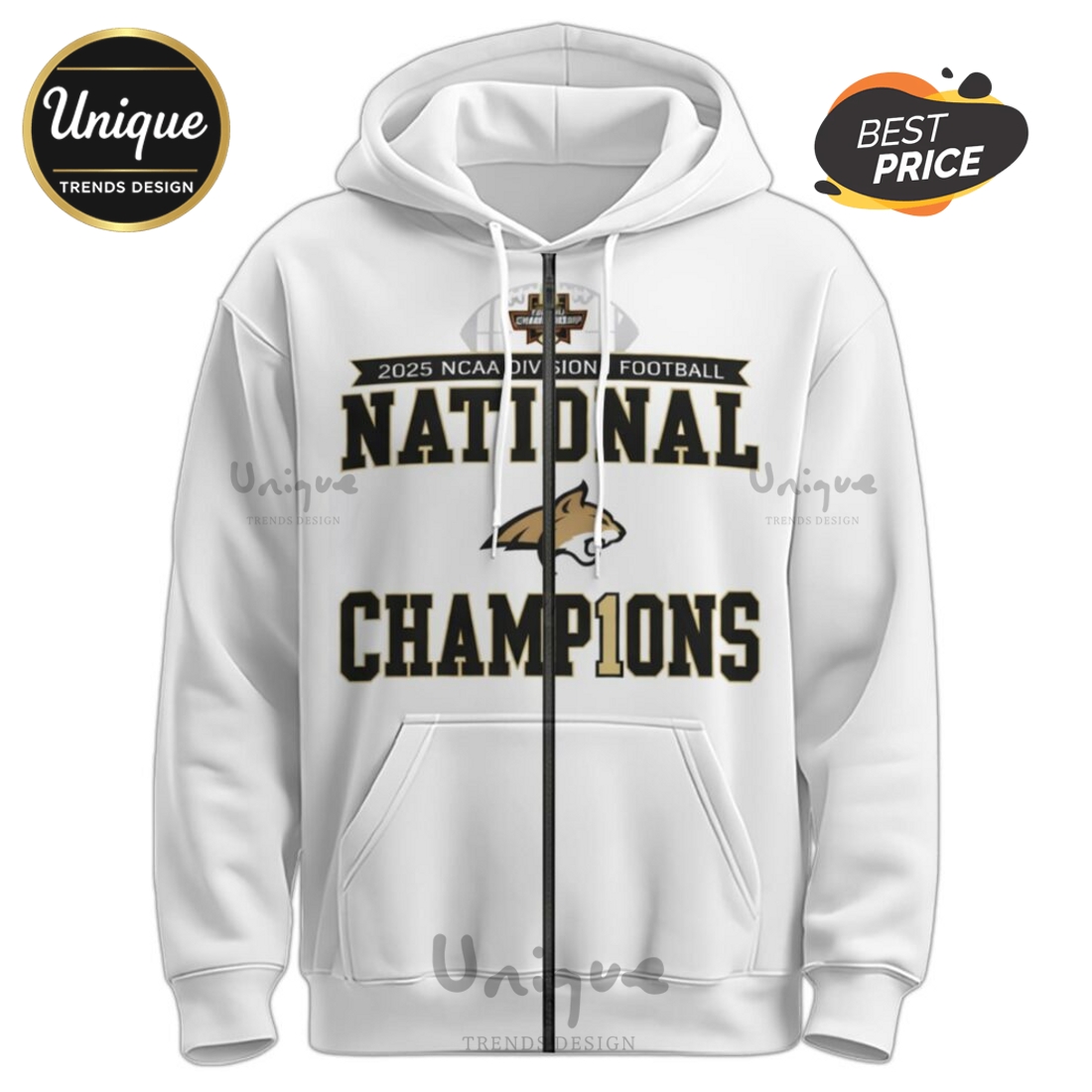 Montana State AFC North Division Champions White Hoodie Montana State AFC North Division Champions White Hoodie
