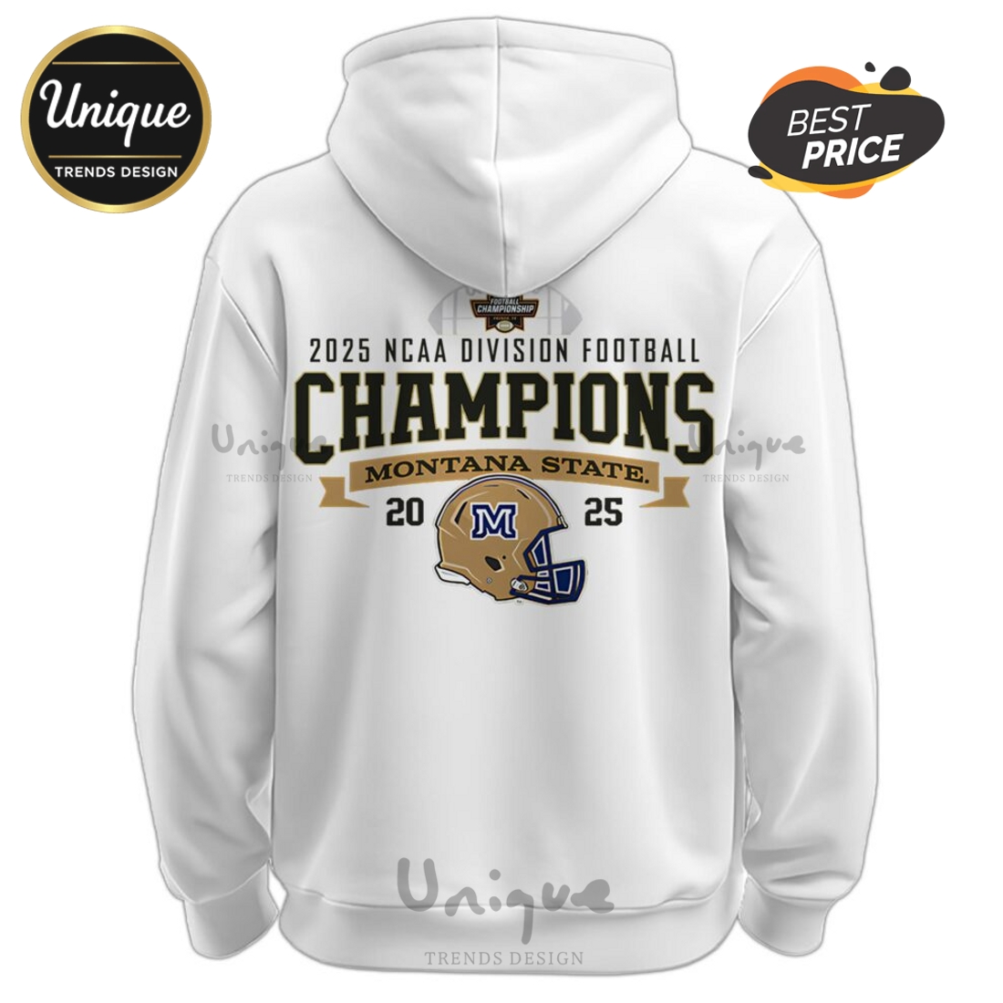 Montana State AFC North Division Champions White Hoodie Montana State AFC North Division Champions White Hoodie