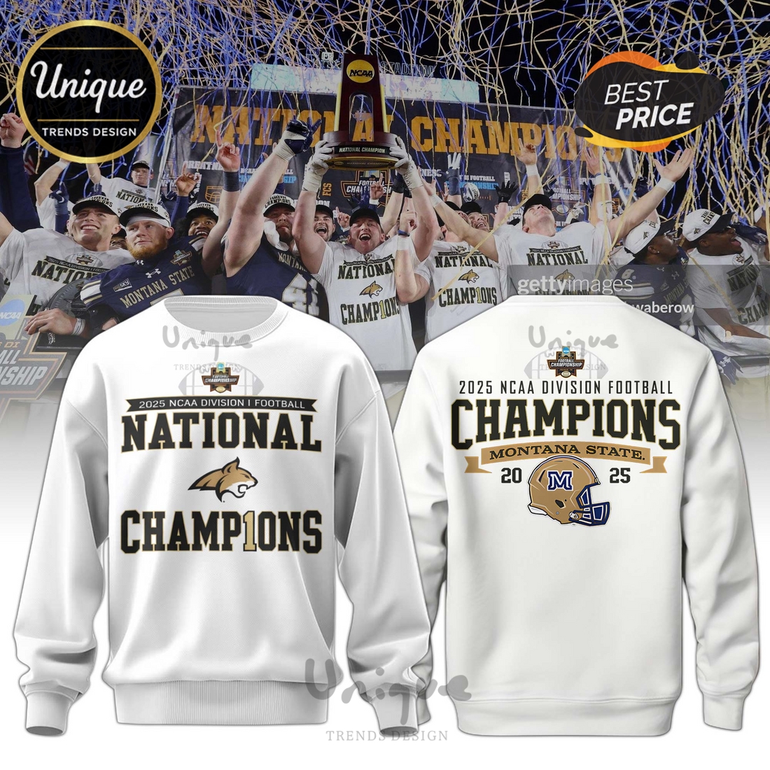 Montana State AFC North Division Champions White Hoodie Montana State AFC North Division Champions White Hoodie