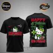 New England Patriots Hello Kitty St. Patrick's Day 3D Shirt - NFL Premium POD