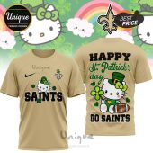 New Orleans Saints Hello Kitty St. Patrick's Day 3D Shirt