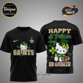 New Orleans Saints Hello Kitty St. Patrick's Day 3D Shirt - Who Dat Nation!