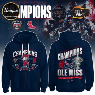 Ole Miss Rebels NCAA Sugar Bowl Champions Navy Hoodie